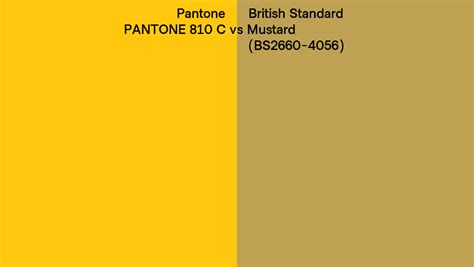 Pantone 810 C Vs British Standard Mustard Bs2660 4056 Side By Side