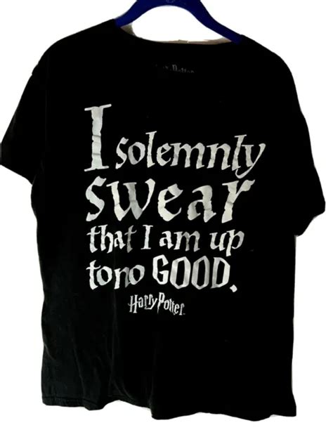 Mens Harry Potter I Solemnly Swear That I Am Up To No Good T Shirt Size