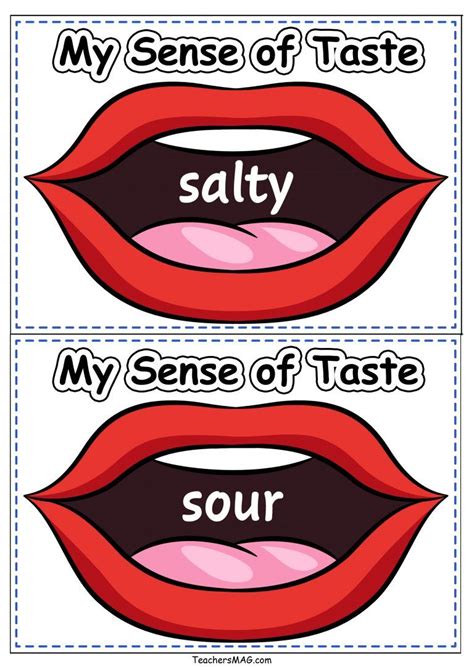 Sense Of Taste Printables For Preschoolers Senses