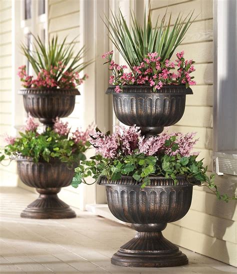 Collections Etc Product Page Urn Planters Tiered Planter Flower Tower