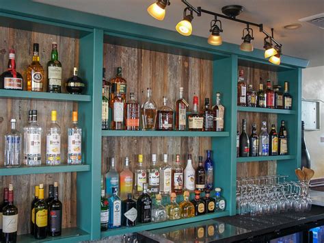 Rustic Reclaimed Wood Back Bar Design Bar Wall Design Back Bar