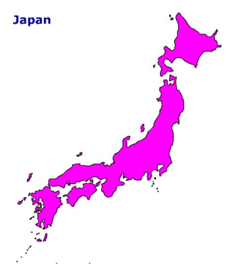 Japan map icon outline style royalty free vector image. Japan map. Terrain, area and outline maps of Japan. | CountryReports - CountryReports