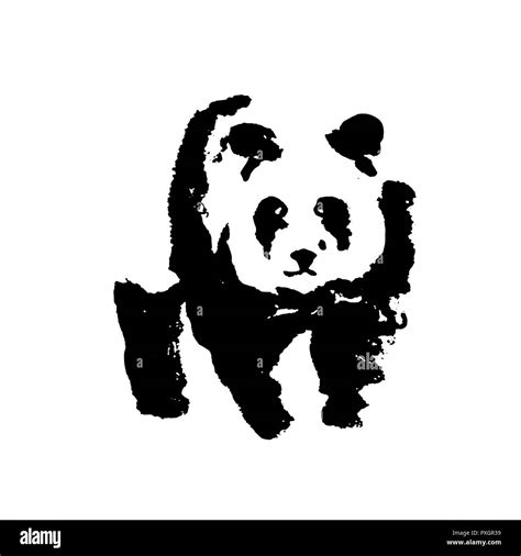Bear Panda Brush Absract Vector Illustration Stock Vector Image And Art