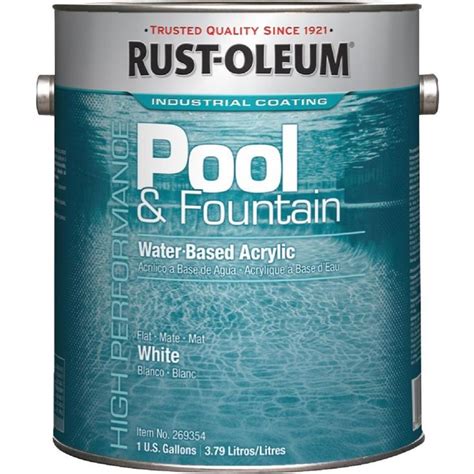 Rust Oleum 1 Gal White Acrylic Pool And Fountain Paint 2 Pack 269354