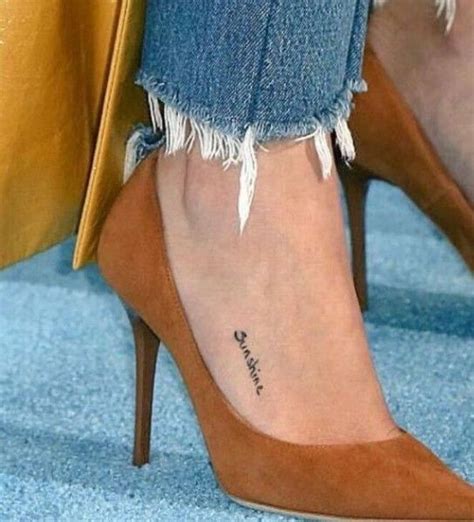 Tattoos, artwork & ideas by selena gomez. Selena Gomez Honors Grandmother With "Sunshine" Foot ...