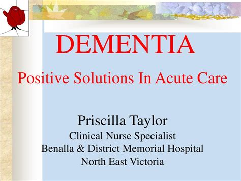 Ppt Dementia Powerpoint Presentation Free Download Id244011