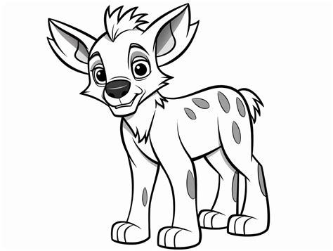 Hyena Coloring Sheet For Kids Coloring Page