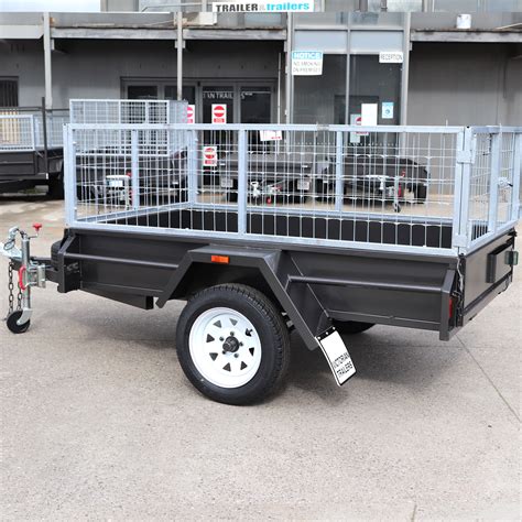 7x5 Single Axle Commercial Heavy Duty 2ft Cage Trailer For Sale