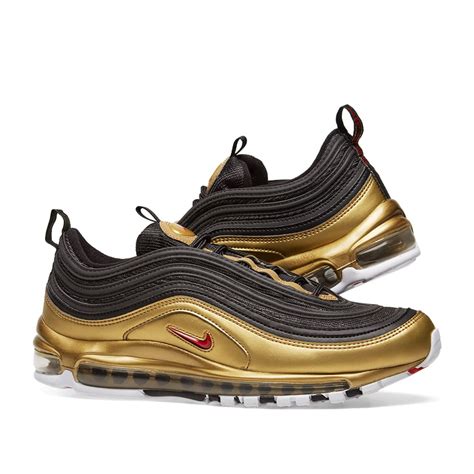 In celebration of the upcoming 2020 tokyo olympics. Nike Air Max 97 QS Black, Varsity Red & Gold | END.