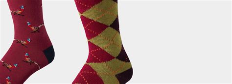 Mens Patterned Cotton Socks British Country Socks Cordings