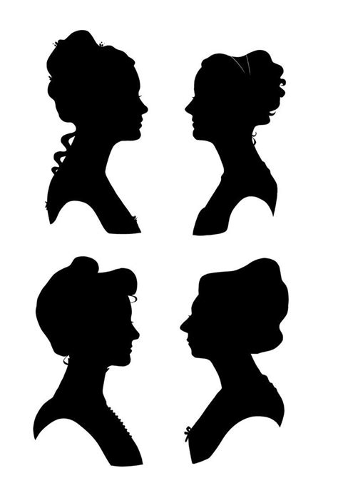 Female Profile Silhouette Vintage