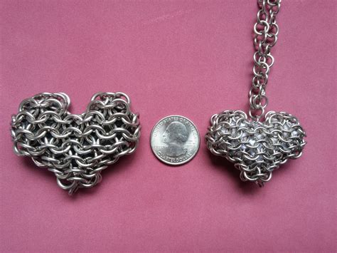 Chainmail Heart Tutorial Chainmail Heart Pattern Learn How Etsy