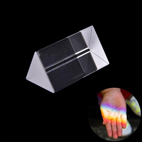 Ditur 5cm Triangular Prism Teaching Optical Glass Triple Physics Light