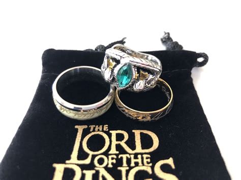 Lord Of The Rings One Ring 18k Plated And Ring Of Barahir Combo
