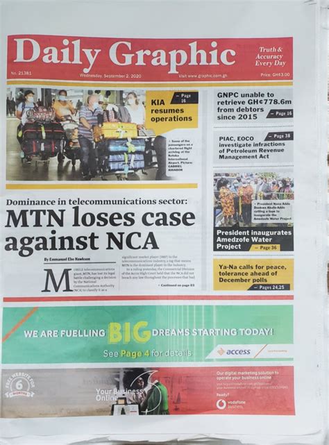 Todays Newspaper Headlines Wednesday September 2 2020 Bbc Ghana