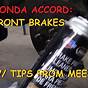 Honda Accord 2008 Brake Pads And Rotors