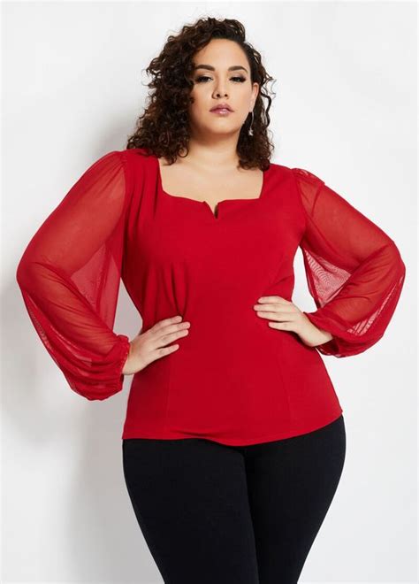 10 Stunning Plus Size Red Dressy Tops For Women Attire Plus Size