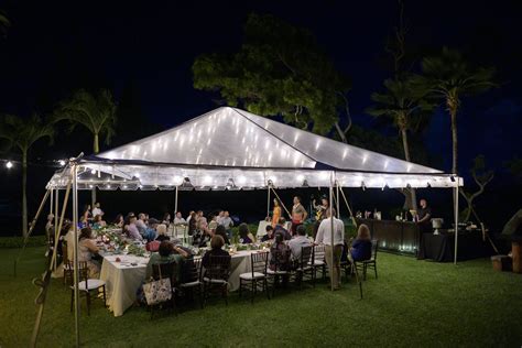 Clear Top Wedding Reception Tent With Bistro Light Strings Top Tents