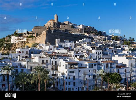 Ibiza Town And The Cathedral Of Santa Maria Deivissa Ibiza Balearic