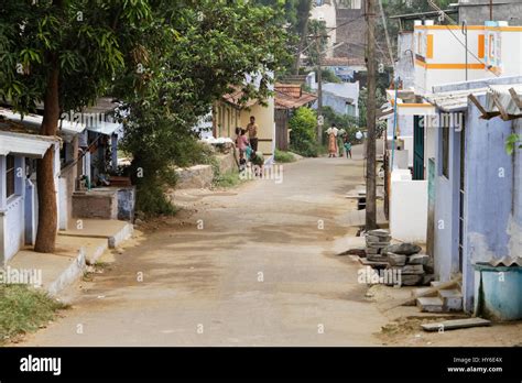 Life On An Indian Street In A Town Madukkarai Near Coimbatore Tamil