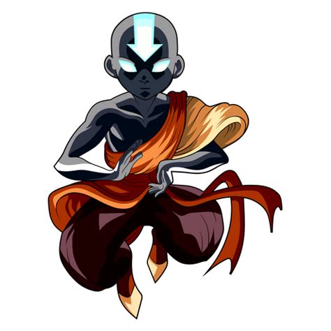 Aang Enters The Avatar State Sticker Sticker Mania