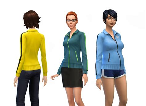 My Sims 4 Blog Separated Track Suit Jacket For Teen Elder Females By