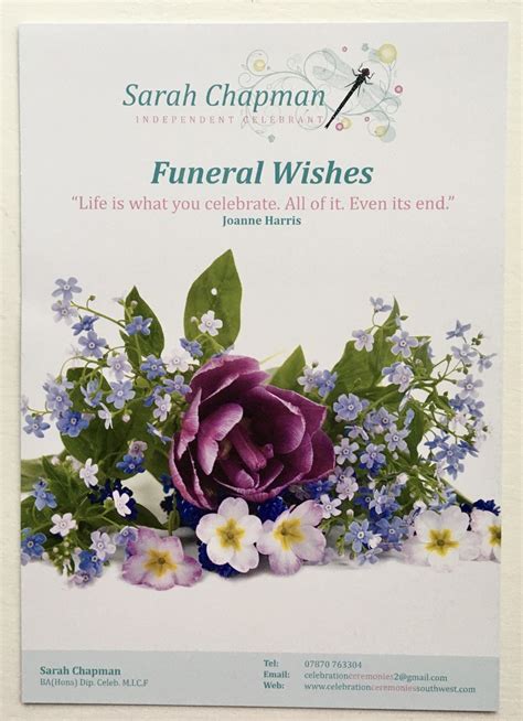 Funeral Wishes Sarah Chapman