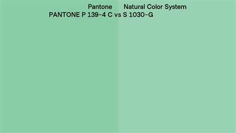 Pantone P 139 4 C Vs Natural Color System S 1030 G Side By Side Comparison
