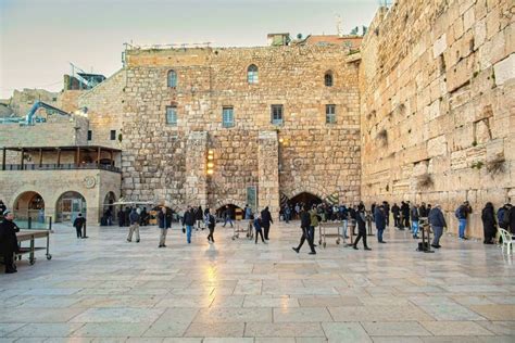 The Western Wall Mens Partwall Of Tears Editorial Stock Image Image