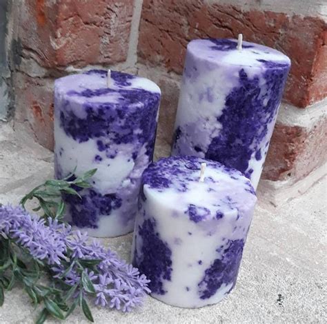 Purple Pillar Candle For Provence Decor T For Nana Etsy In 2020