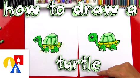 How To Draw A Cartoon Turtle Youtube