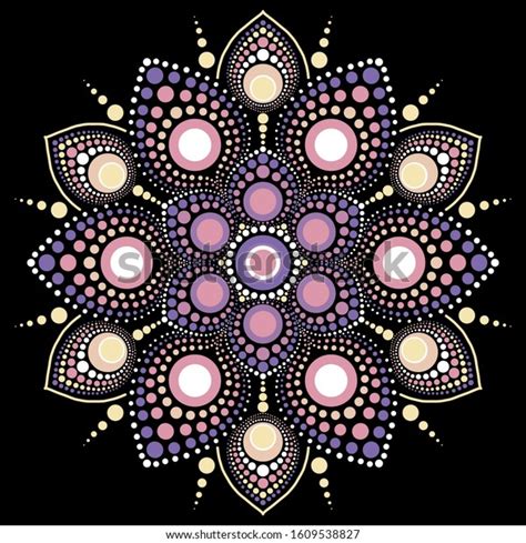 Symmetry Art Technique Mandala By Color Stock Illustration 1609538827