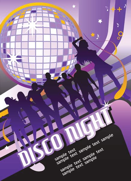 Disco Party Flyer Cover Design Vector Vectors Graphic Art Designs In