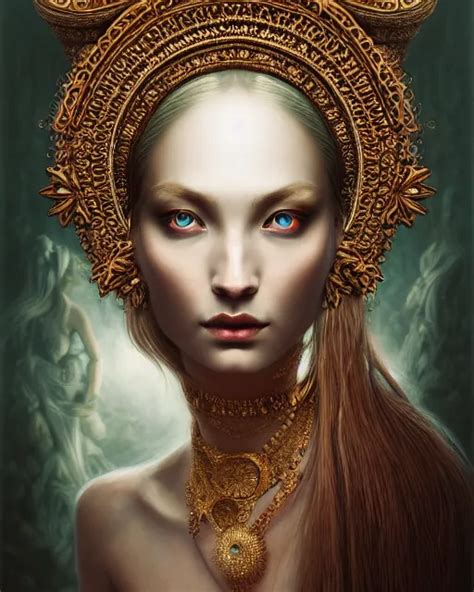 Portrait Of A Beautiful Goddess Unusual Beauty Stable Diffusion OpenArt