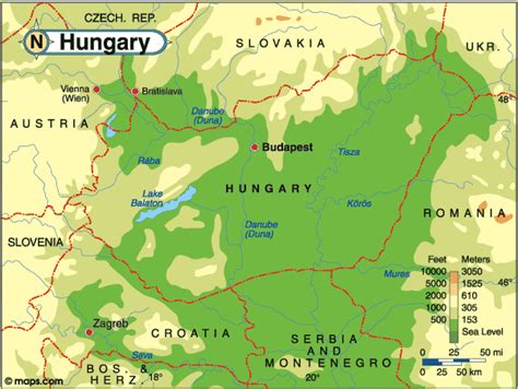 Ungaria Harta Harta Ungaria Unitati Fizica Campia Ungariei Romaniei