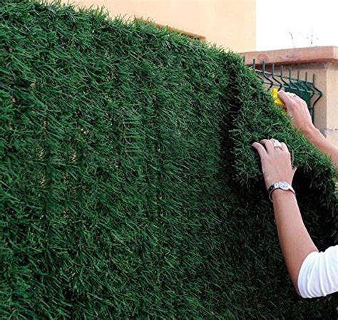 Synturfmats Artificial Hedge Slats Panels For Chain Link Fencing