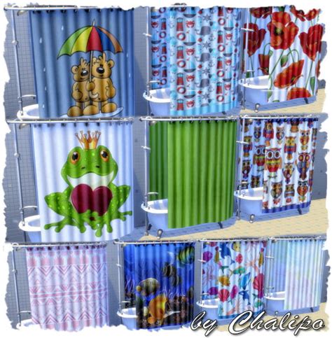 Shower Curtains And Rugs By Chalipo At All 4 Sims Sims 4