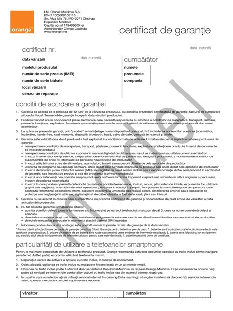 Certificat De Garantie Model Pdf
