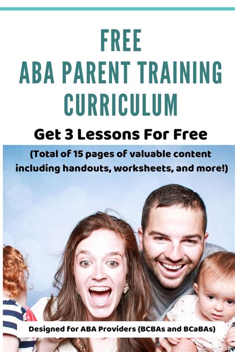 Aba Parent Training Curriculum Free Lesson Plans Get 15 Pages Of