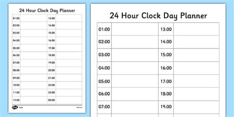 Customize and personalise your desktop, mobile phone and tablet with these free wallpapers! 24 Hour Clock Day Planner (teacher made)