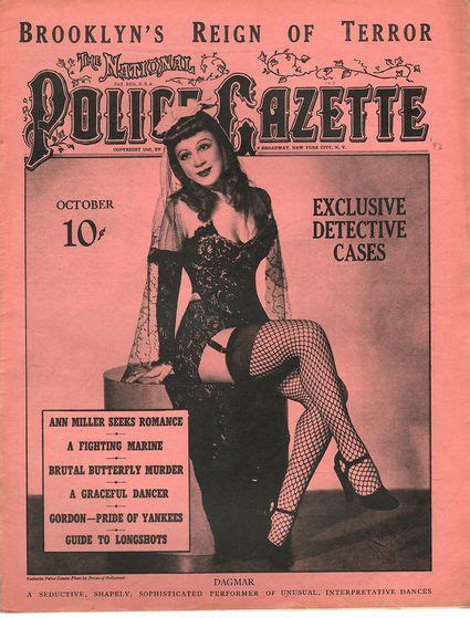 The National Police Gazette October 1942 Burlesque Vintage Burlesque Vintage Magazines