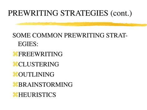 ppt prewriting strategies powerpoint presentation free download id