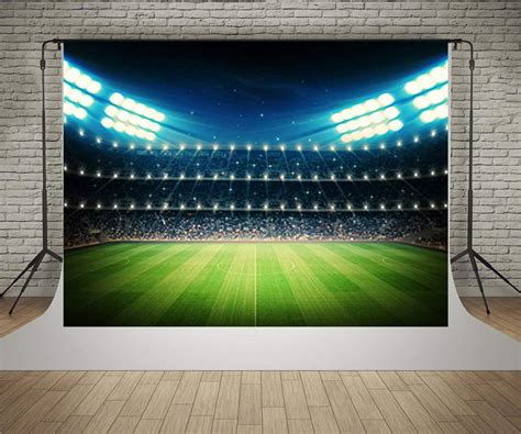 Abphoto Polyester 7x5ft Stadium Backdrops Football Field Background