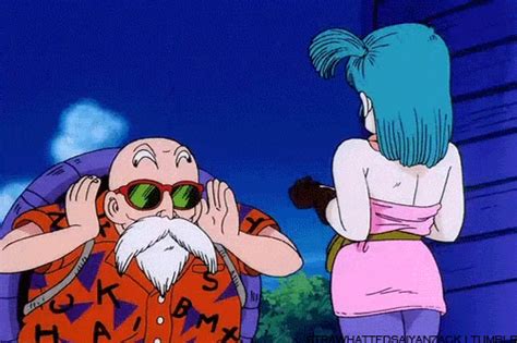Maestro Roshi And Oolong Transformado En Bulma Dragon Ball Anime Anime Style
