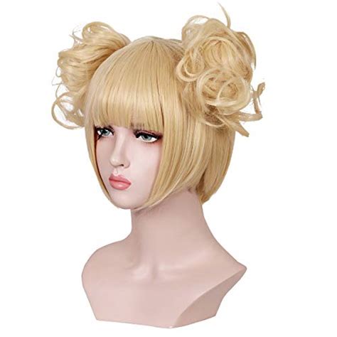 Short Blonde Wig With Fangs For Toga Detachable Buns Pricepulse