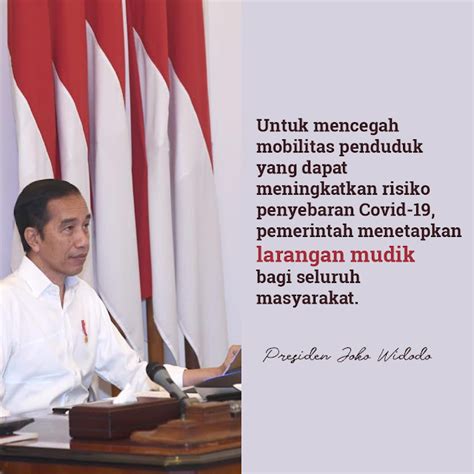Jokowi Larang Semua Kalangan Mudik Lebaran