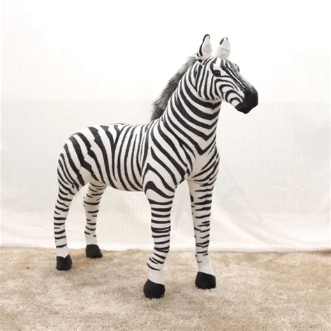 Large 110x90cm Simulation Zebra Plush Toy Can Be Rided Birthday T