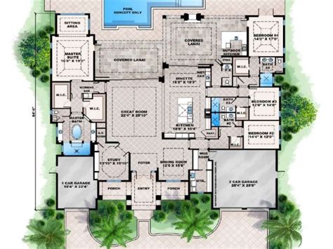 Florida Home Plans Blueprints Florida Home Plans With Pool Homes Floor