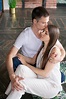 Beautiful happy couple, young husband and wife, romantic affectionate ...