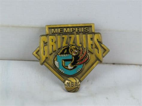 Memphis Grizzlies Pin Stamped Pin With Original Logo Peter Etsy